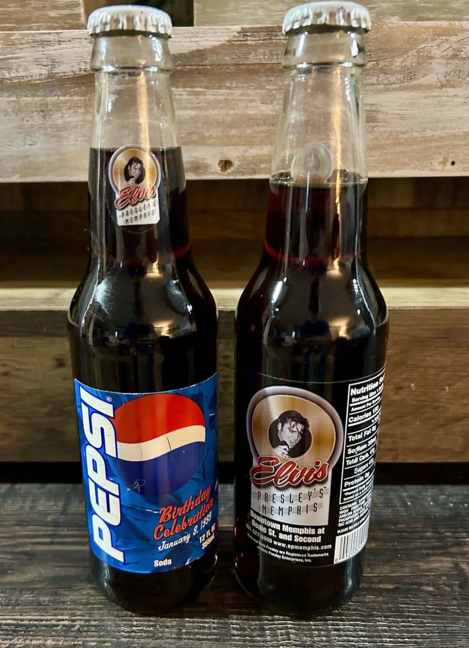 Pepsi Elvis Presley Birthday Celebration Glass Bottles Lot Of 2